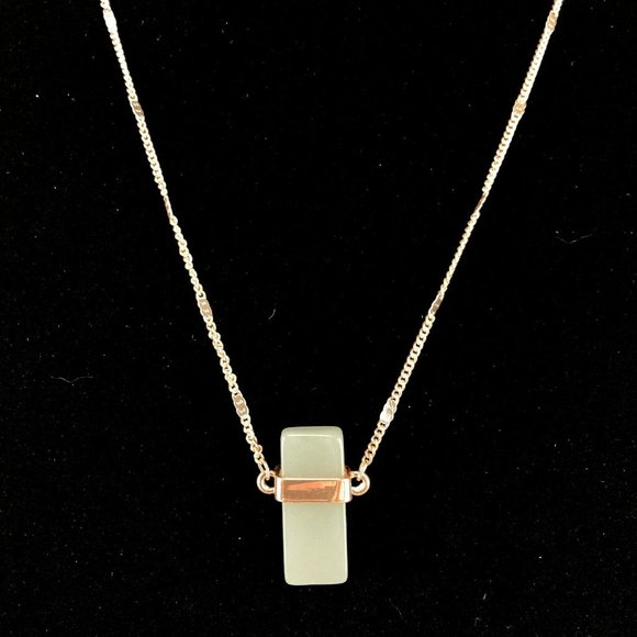 LC Lauren Conrad Jewelry - LC Lauren Conrad Copper Tone Long Necklace Green Pendant